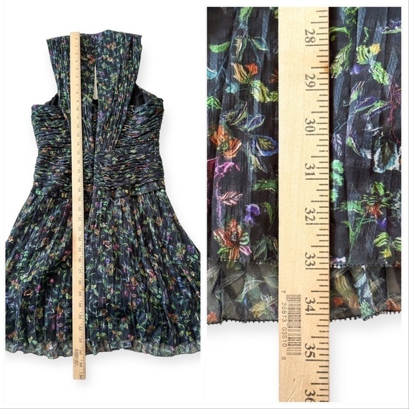 Derek Lam 10 Crosby Black Ruched Pleated Silk Mini Dress, Size 0 - Picture 15 of 15